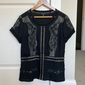 Size 8 Black Ann Taylor shirt